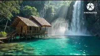 🌿 Deep Forest Waterfall Relaxing Music | Stress Relief | Calm Natural 
