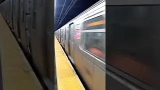 Manhattan Bound R143 L train entering Wilson Avenue