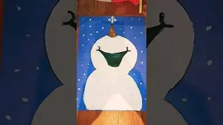 Easy Winter Painting for Kids #kidscraftsideas #kidspaintingideas #paintingcrafts #tutorial #holiday