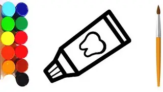 How to Draw a Toothpaste Step by Step for Kids | Toothpaste Drawing, Painting and Coloring for Kids