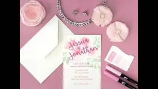 How to Make Watercolor Wedding Invitations (Timelapse)