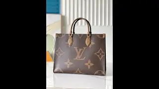 Louis Vuitton OnTheGo Tote Bag Women&rsquo;s Monogram Canvas with Leather Straps 18&times;15&times;8.5