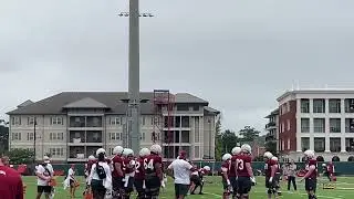 Alabama OLs and DLs at Day 5 of Fall Camp