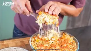Cuisson rapide au Air Fryer d'un gratin de coquillettes au fromage, poulet et l&eacute;gumes
