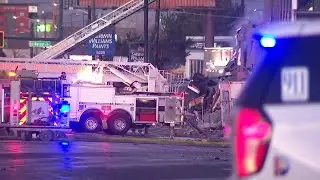 Massive apartment construction site fire in Denver burns into Saturday
