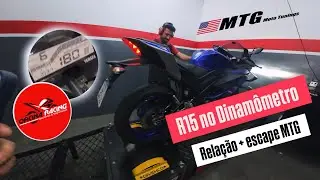 R15 no dinam&ocirc;metro! Quantos CV deu na roda ? Rela&ccedil;&atilde;o + escape MTG 