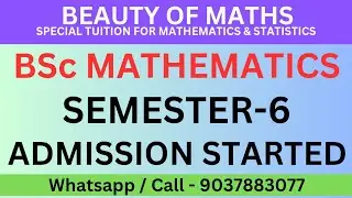 S6 BSc Maths Admission Details 