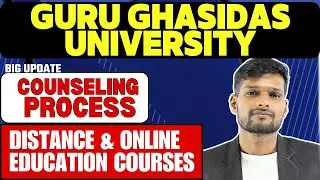 GGV CDOE Admission 2025 | Distance & Online Education Courses Open at Guru Ghasidas Vishwavidyalaya