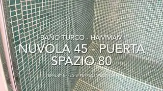Ba&ntilde;o turco en Valencia con generador Effe de Effegibi modelo NUVOLA 45 y puerta SPAZIO 80