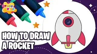 How To Draw a Rocket  🚀| Easy to Draw Pictures for Kids | Tofu Kids
