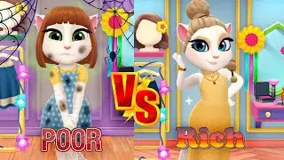 My Angela Poor VS Angela Rich || My talking Angela ||