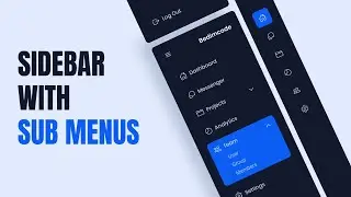 How To Create Sidebar Menu With Submenu Using HTML CSS and JavaScript