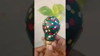 Painting on old bulb#painting#drawing#oldbulbreuse#shortsfeed#viral