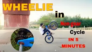 How to WHEELIE in Non Gear Cycle? | Marco Ridezz #cycle #wheelie 