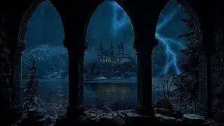 Medieval Hogwarts Castle Window in the Rain &ndash; Relaxing Rain Sounds for Sleep, Reading & Deep Focus