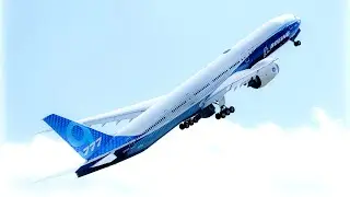 Boeing 777X Almost Vertical climb at Paris Airshow 2023