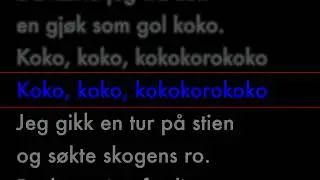 Jeg gikk en tur p&aring; stien (Norwegian children's song) sing-along