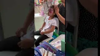 My Sunshine enjoying her first Face-Paint