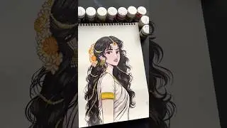 Japanese Girl in Indian Saree? 🇯🇵🤝🇮🇳 | Anime Art #shorts