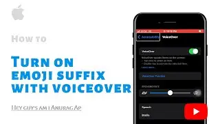 How to turn emoji suffix with voiceover! | #apple
