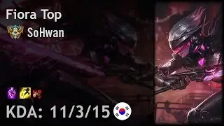 Fiora Top vs Jax - SoHwan - KR Challenger Patch 6.24