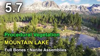 Spruce & Conifer Trees | Mountain Lake | Megaplants | Bones | Assemblies | UE 5.7 #unrealengine #UE5