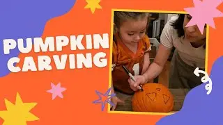 Toddler Pumpkin Carving @CallieMadisonTV#halloween #halloweendecoration #kids #toddlers