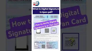 How to verify digital signature in epan | signagure not valid in pan pdf