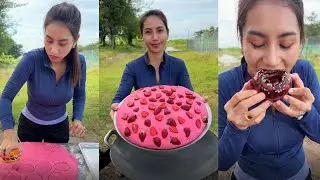 How to cook donut strawberry with sauce recipe