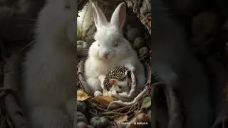 rabbit rescue the hedgehog #shorts #rabbitrescue