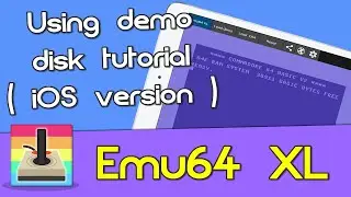Using demo disk Emu64 XL (iOS) #ios #emulator #commodore64