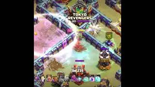 TH16 Royal Champion Charge 😳🔥 Mass Dragons Clan War Attack | Clash of Clans #shorts #clashofclans