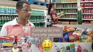 Compras do m&ecirc;s de janeiro/Para 3 pessoas mais valores .