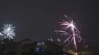 New year's eve (fireworks) Timelapse - Vilnius, 2020