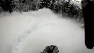 June Mountain 1-22-10, first run down the face.
