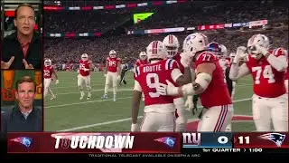 ‘Love the fade’ 🏈 Peyton reacts to Drake Maye finding Kayshon Boutte for a TD | ManningCast