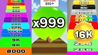 2048 Number Ball 3D Merge Master vs Number Run Satisfying vs Calculate Ball | Smooth Gameplay
