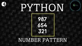 Python pattern programs || How to create (9-1) reverse digit pattern program in python