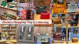 NYC HERMES SHOPPING VLOG & UNBOXING WITH PRICE: H D'ANCRE RING, DAY SNEAKER, RODEO PEGASE🍊爱马仕配货开箱