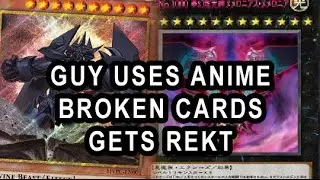 GUY PLAYING BROKEN ANIME CARDS MAKES C1000, 100K ATTACK! AND LOSES! + MOVIE PROMO CARD OBELISK!