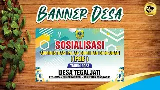 Desain Banner / Spanduk Desa Sosialisasi || Free CDR