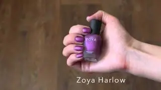 Zoya nail polish, Matte Velvet collection swatch
