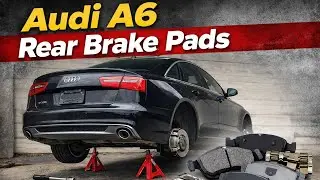 Замена задних тормозных колодок Audi A6 2015 C7