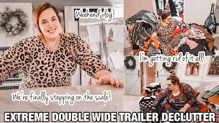IT&rsquo;S GONE!!! | EXTREME double wide trailer declutter | + I&rsquo;m finally doing a weigh in | WEEKEND VLOG