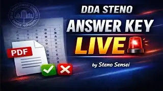 DDA Steno Answer Key 2025 Out | Check Your Score Now | DDA Stenographer