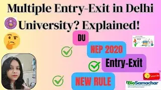 📢Delhi University Launches Multiple Entry-Exit in UG! | NEP 2020 Update#trending #viral #viralvideo