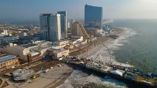 Awesome #4K #aerialview while on vacation in #atlanticcity Atlantic City from above