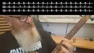 How to play GOING UP THE COUNTRY on 3 string box guitar.