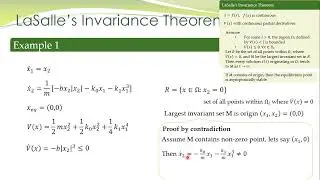 NCS - 19b - Examples: Invariance Set Theorem