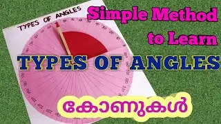 Types of Angles Maths Working Model For School Project Malayalam | കോണുകൾ | Basic Geometry | tlm